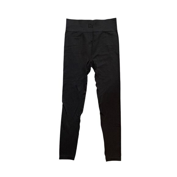 Puma Leggings Womens M Medium Black Infuse Evoknit Slim Fit High Rise Pull On - Picture 1 of 11